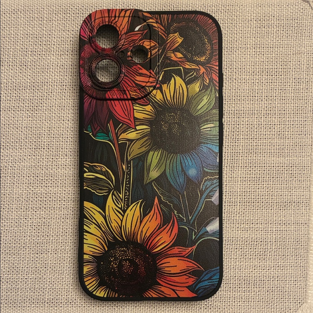 Multicolor Sunflower iPhone 16 case